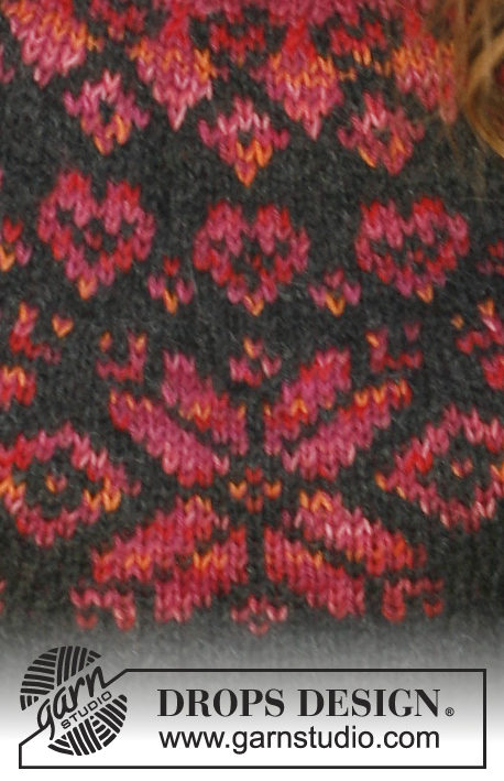 Lava / DROPS 131-23 - Knitted DROPS jumper with round yoke and Norwegian pattern in ”Nepal”, ”Alpaca” and ”Fabel”. Size: S to XXXL. 