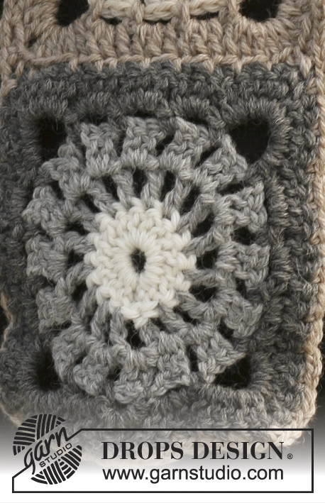 Diamond / DROPS 131-33 - Écharpe DROPS au crochet, en Lima. 