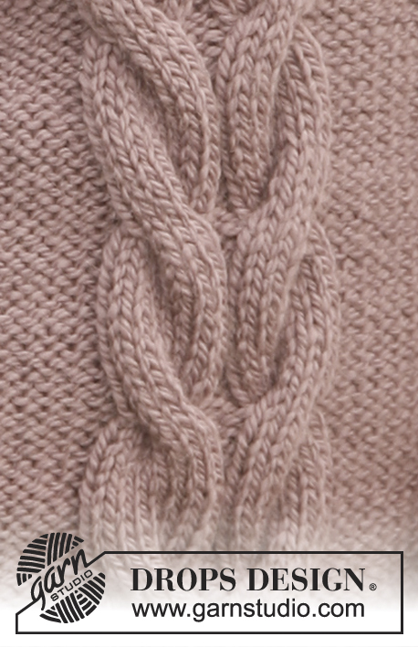 A Taste of Fall / DROPS 132-3 - Pull DROPS avec torsades, en ”Andes” ou “Snow”. 
Du S au XXXL.