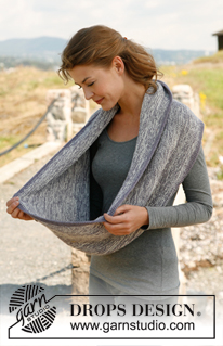 Charleston / DROPS 133-19 - Knitted DROPS hat and neck warmer in 2 strands ”BabyAlpaca Silk”.