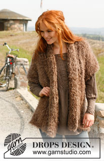 Teddy / DROPS 133-28 - Saco kimono DROPS, de punto, en 2 hilos “Symphony” o “Melody”. Talla: S – XXXL.
