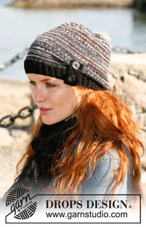 Rebecca / DROPS 134-28 - Naisen DROPS myssy ”Fabel”-langasta.