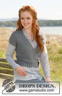Printemps / DROPS 134-35 - DROPS Weste mit Strukturmuster in ” BabyAlpaca Silk”. Grösse S - XXXL 