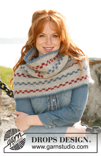 Pippi shawl / DROPS 134-45 - Knitted Pippi neck warmer in DROPS Alaska. 