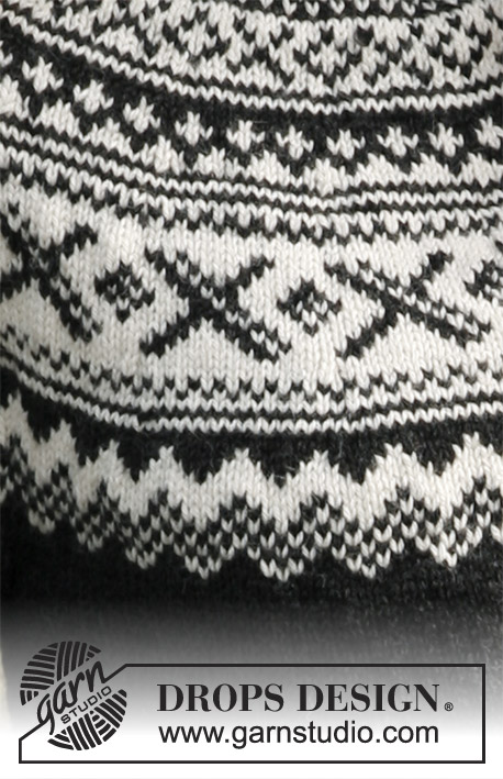 Susan / DROPS 135-5 - Knitted jumper with round yoke and Nordic pattern in DROPS Karisma. Size: S to XXXL.