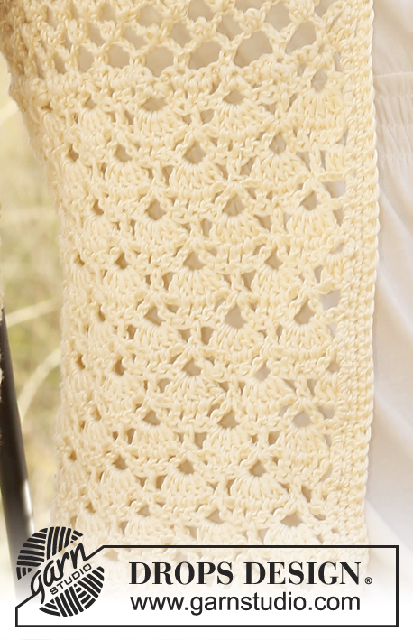 Buttercup / DROPS 136-30 - Crochet DROPS jacket in ”Muskat”. Size: XS - XXXL.