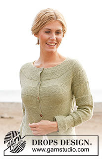 Constanze / DROPS 136-5 - Neulottu DROPS kaarrokejakku ”BabyAlpaca Silk” -langasta. Koot S-XXXL.
