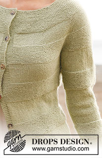 Constanze / DROPS 136-5 - Neulottu DROPS kaarrokejakku ”BabyAlpaca Silk” -langasta. Koot S-XXXL.
