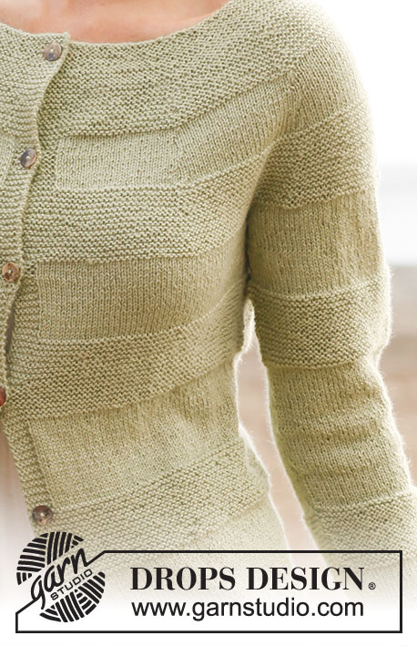Constanze / DROPS 136-5 - Neulottu DROPS kaarrokejakku ”BabyAlpaca Silk” -langasta. Koot S-XXXL.

