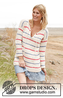 Emilia / DROPS 137-17 - Pulóver DROPS, de punto, en “Paris”. Talla: S – XXXL.

