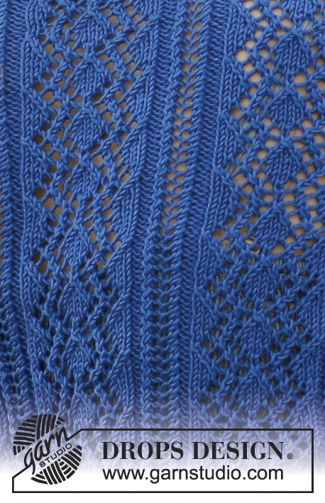 Melody / DROPS 137-7 - Knitted DROPS jacket with lace pattern in ”Muskat”. Size: S - XXXL