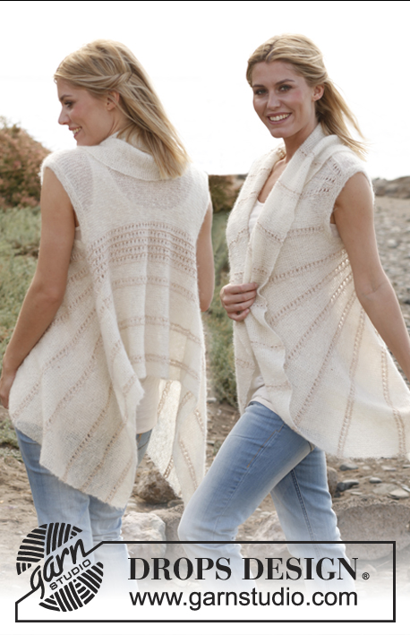 Rays of Sun / DROPS 138-13 - DROPS pitsineuleliivi ”Vivaldi”- ja ”Cotton Viscose” -langoista. Koot S-XXXL