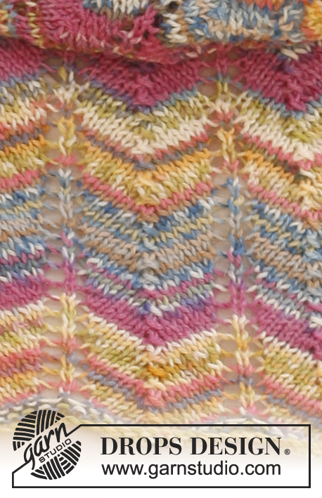 Molly / DROPS 139-27 - Capa para ombros DROPS em ponto de ziguezague, em ”Fabel”.