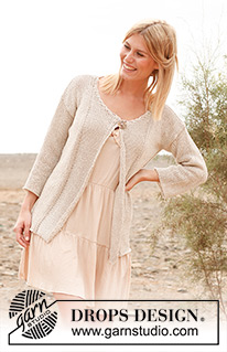 Vendela / DROPS 139-30 - Saco DROPS, de punto, en “Bomull-Lin”. Talla: S – XXXL.

