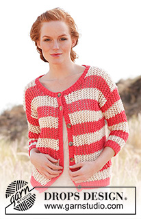Holly / DROPS 139-34 - Cardigan DROPS, de punto, con patrón de calados en “Paris”. Talla: S – XXXL.
