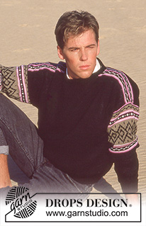 DROPS 14-6 - DROPS men ’s jumper with pattern on sleeves