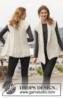 Sweet Fall / DROPS 140-2 - Chaleco DROPS, de punto, en “Alaska” y “Kid-Silk”. Talla: S – XXXL.