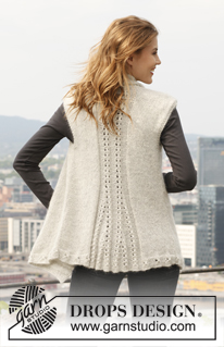 Sweet Fall / DROPS 140-2 - Chaleco DROPS, de punto, en “Alaska” y “Kid-Silk”. Talla: S – XXXL.