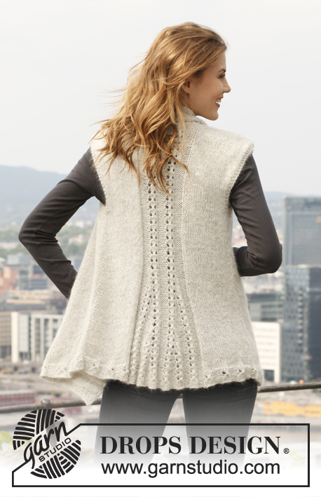Sweet Fall / DROPS 140-2 - Chaleco DROPS, de punto, en “Alaska” y “Kid-Silk”. Talla: S – XXXL.