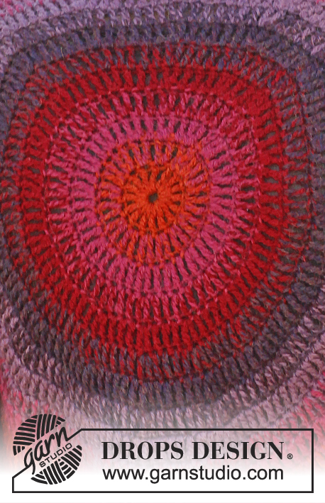 Calypso / DROPS 140-22 - Crochet DROPS jacket worked in a circle in 2 strands Alpaca. Size: S - XXXL.