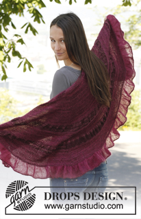 Just Dreaming / DROPS 140-48 - Gestricktes DROPS Schultertuch in ”Fabel” und ”Kid-Silk”. 