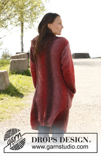 Chestnutfire / DROPS 140-6 - Knitted DROPS jacket worked sideways in ”Verdi” and ”Kid Silk”. Size: S - XXXL.