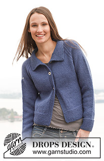 Winter Morning / DROPS 141-9 - Saco DROPS, de punto, con mangas raglán en “Alaska”. Talla: S – XXXL.

