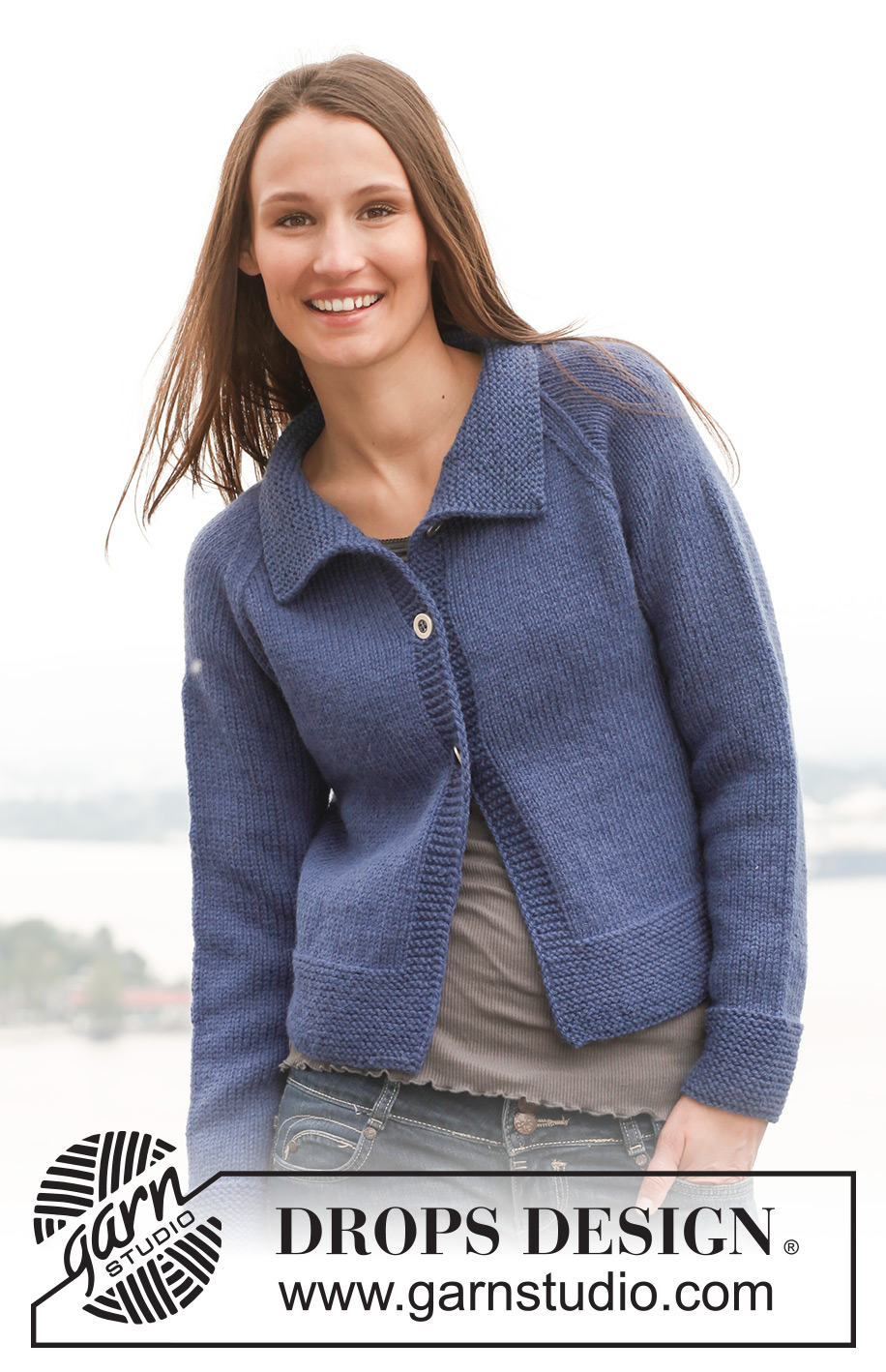 Winter Morning / DROPS 141-9 - Saco DROPS, de punto, con mangas raglán en “Alaska”. Talla: S – XXXL.

