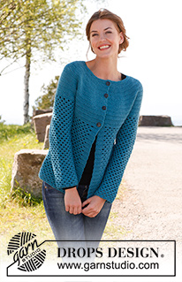 Chantal / DROPS 142-6 - Saco DROPS en ganchillo, en “Karisma”. Talla: S – XXXL.