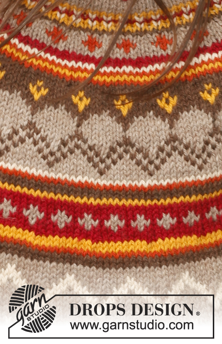 Susan / DROPS 143-20 - Poncho jacquard DROPS en Nepal. Du S au XXXL.