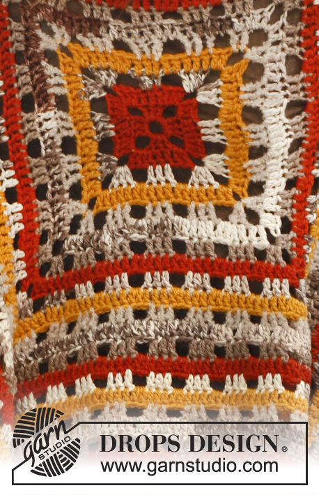 Jennifer / DROPS 143-38 - Heklet DROPS jakke i ”Nepal”, ”Big Fabel” og ”Alpaca Boucle”. Str S - XXXL.