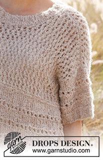 Breeze / DROPS 146-22 - Strikket DROPS tunika i ”Alpaca Bouclé”. Str S - XXXL