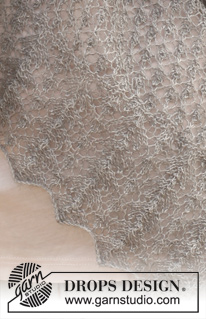 Sweet cloud / DROPS 146-24 - Gestricktes DROPS Tuch in „Lace“ mit Lochmuster.