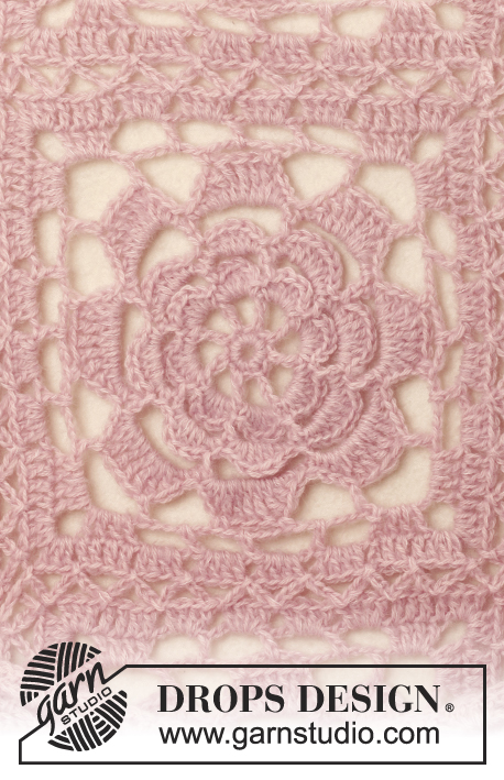Pink Dream / DROPS 148-13 - Gehaakte DROPS bolero van ”Alpaca” en ”Kid-Silk”. 
