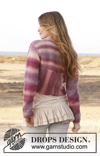 Siri / DROPS 148-38 - Knitted DROPS bolero in garter st with holes and short rows in ”Big Delight”.  Size: S - XXXL.