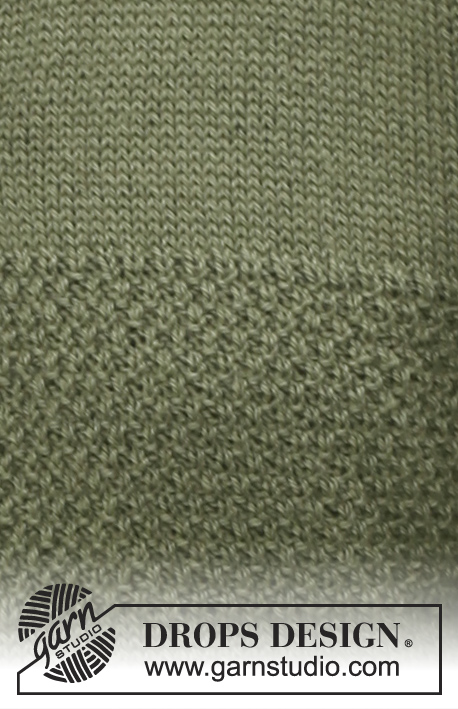 Lady of the Forest / DROPS 149-14 - Strikket DROPS jakke i ”BabyAlpaca Silk” med striper i glstrikk og dobbel perlestrikk. Str S - XXXL