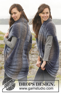 Blue Nile / DROPS 149-32 - Strikket DROPS jakke i “Verdi“. Str S - XXXL