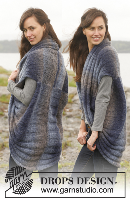 Blue Nile / DROPS 149-32 - Strikket DROPS jakke i “Verdi“. Str S - XXXL