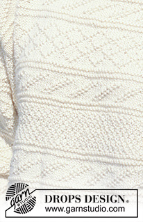Snow Stopper / DROPS 15-2 - Pull DROPS en point structuré en  “Alaska”, écharpe en  “Karisma Superwash”. Pour femme et homme. Du  S au L. 