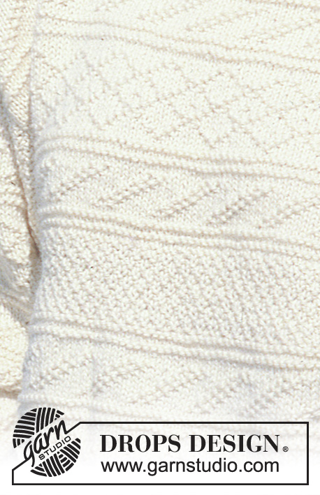 Snow Stopper / DROPS 15-2 - Pull DROPS en point structuré en  “Alaska”, écharpe en  “Karisma Superwash”. Pour femme et homme. Du  S au L. 