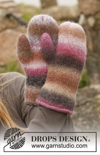 Candy Crush Gloves / DROPS 151-23 - Tovad DROPS vante i ”Big Delight”