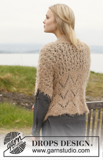 Paola / DROPS 151-28 - Knitted DROPS jacket with lace pattern in ”Symphony” or Melody.  Size: S - XXXL.