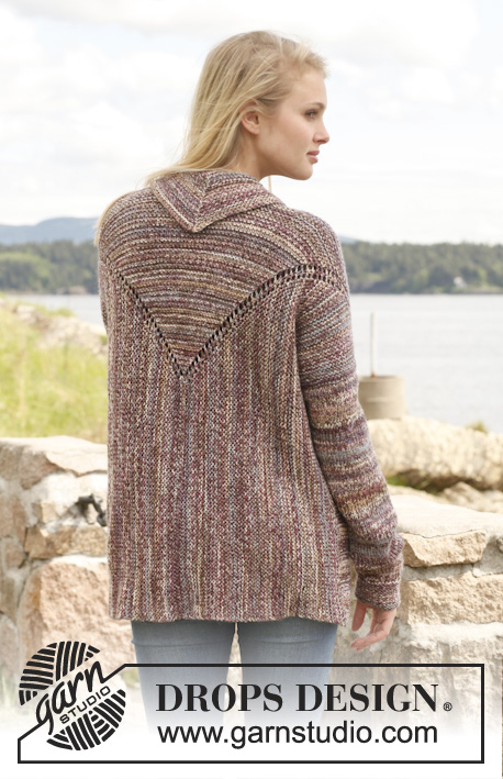 Oseberg / DROPS 151-44 - Kraus rechts gestrickte DROPS JACKE aus doppeltem „Fabel“. Größe S - XXXL.