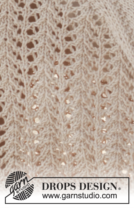 Florentina Jacket / DROPS 152-19 - Knitted DROPS jacket with lace pattern and raglan in ”Muskat” or Belle. Size: S - XXXL.