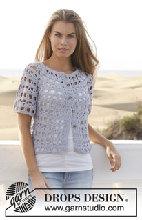 Nevertheless / DROPS 153-10 - Crochet DROPS jacket in Paris. Size: S - XXXL.