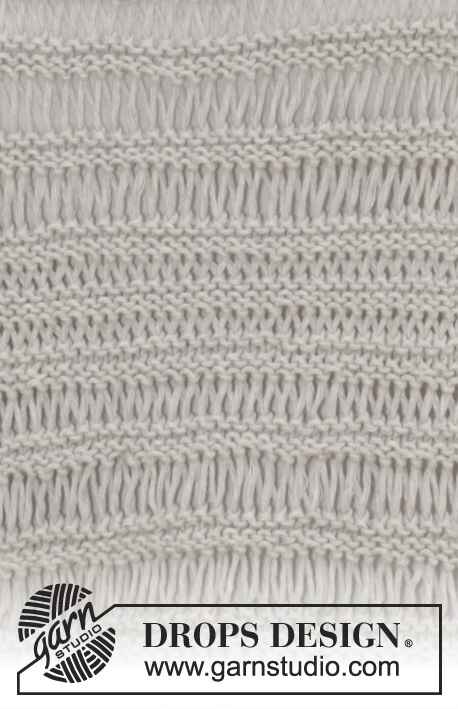 Mistral / DROPS 153-22 - Ainaoikeinneulottu DROPS pusero pudotetuin silmukoin ”Cotton Light” -langasta. Koot S-XXXL.