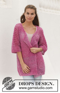 So Berry / DROPS 155-19 - DROPS pitsineulejakku ”Verdi”-langasta. Koot S-XXXL.