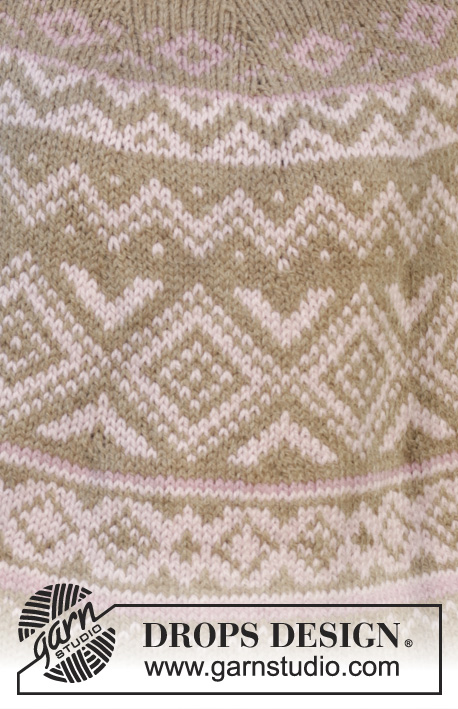 Nordic Autumn / DROPS 156-11 - Poncho DROPS avec jacquard norvégien, tricoté de haut en bas (ʺ top down ʺ), en ”Nepal”. Du S au XXXL.