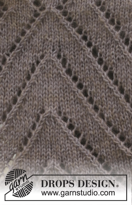 Kyrena / DROPS 156-35 - Stickad DROPS bolero i ”BabyAlpaca Silk” och ”Kid -Silk” med rätstickning och hålmönster. Stl S - XXXL.