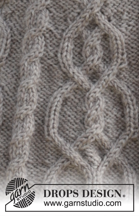 Alana Cardigan / DROPS 156-4 - Strikket DROPS jakke i ”Karisma” med fletter og raglan, strikket ovenfra og ned. Str S-XXL.